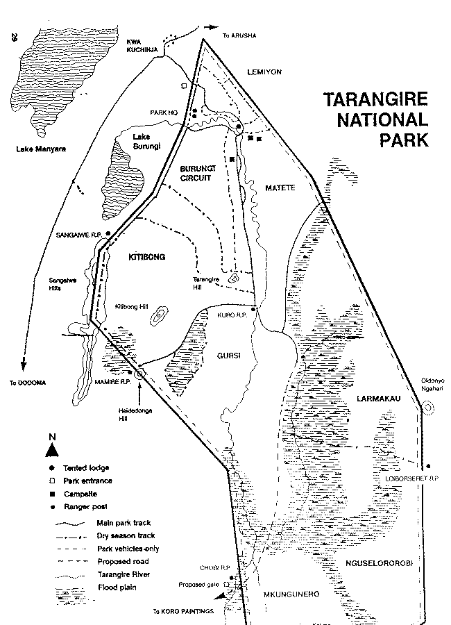 Tarangire map